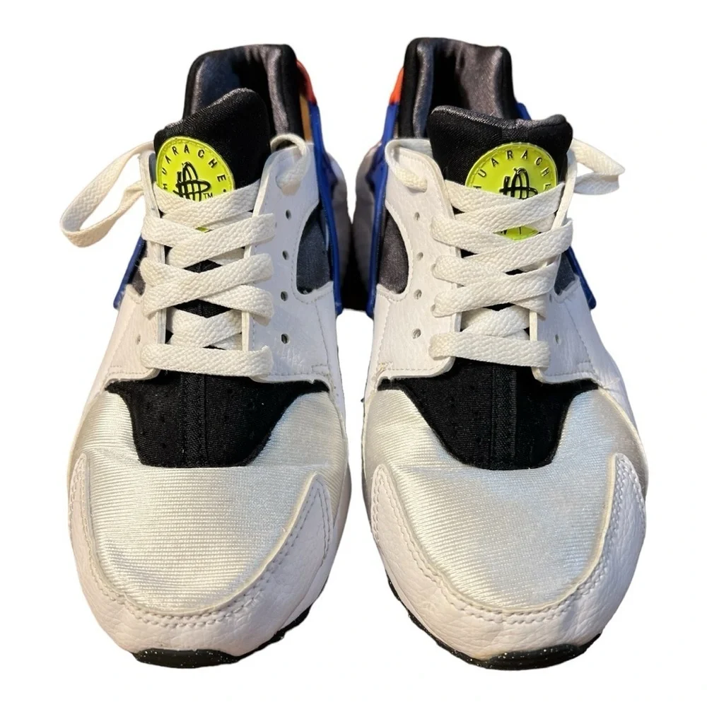 Nike Huarache Run GS DQ0975-100 White Bright Crimson Kids Boys Size 6Y